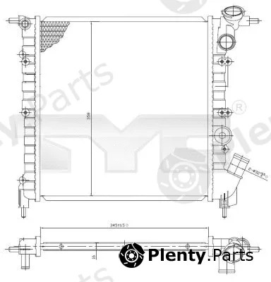 TYC 728-0029 — Radiator, engine cooling