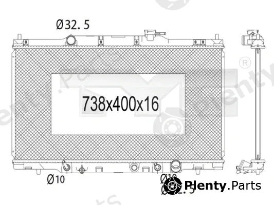 TYC 712-1006 — Radiator, engine cooling