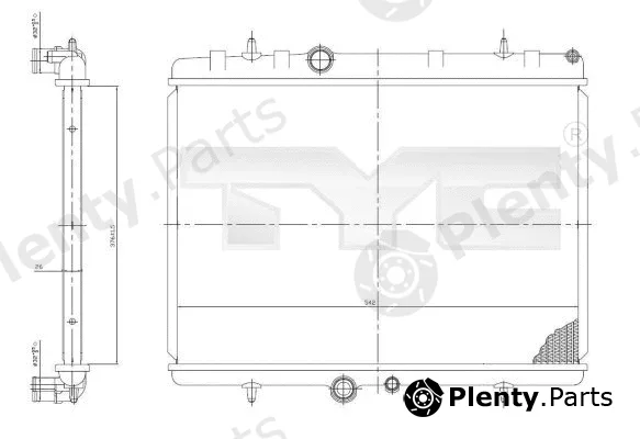 TYC 705-0064 — Radiator, engine cooling