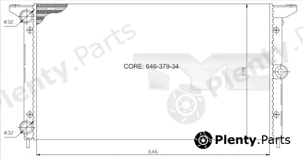 TYC 737-0014 — Radiator, engine cooling
