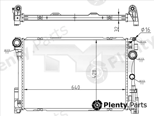 TYC 721-0015 — Radiator, engine cooling