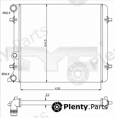 TYC 737-0010 — Radiator, engine cooling