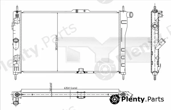 TYC 706-0015 — Radiator, engine cooling