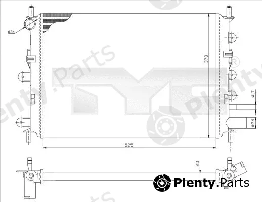 TYC 710-0037-R — Radiator, engine cooling