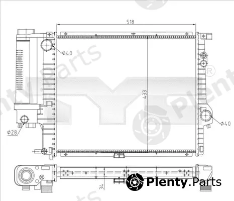 TYC 703-0010-R — Radiator, engine cooling