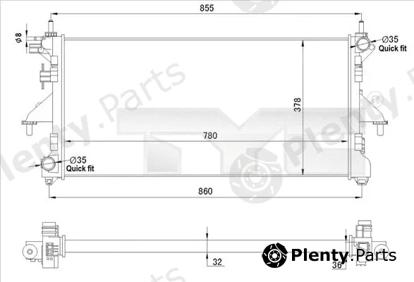 TYC 709-0028-R — Radiator, engine cooling