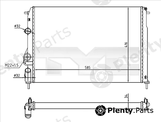 TYC 728-0055-R — Radiator, engine cooling