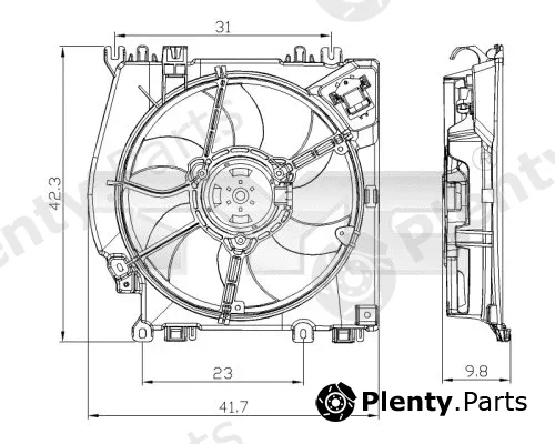 TYC 828-0001 — Fan, engine cooling