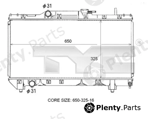 TYC 736-0097 — Radiator, engine cooling
