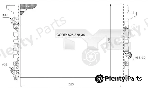 TYC 737-0037 — Radiator, engine cooling