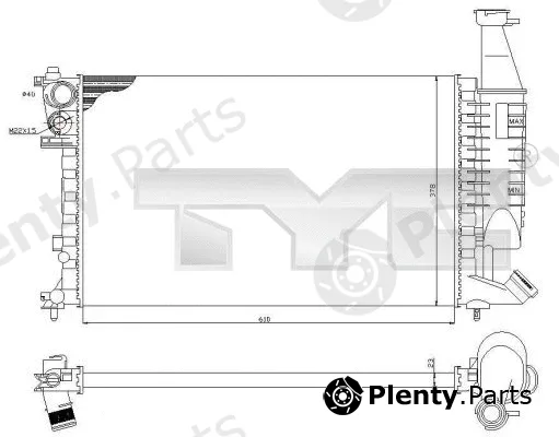TYC 705-0069 — Radiator, engine cooling