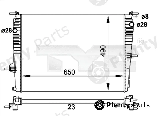 TYC 728-0061-R — Radiator, engine cooling
