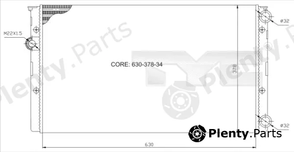 TYC 737-0027 — Radiator, engine cooling