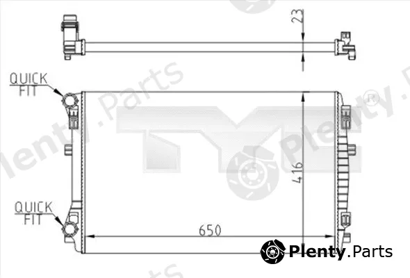 TYC 737-0071-R — Radiator, engine cooling