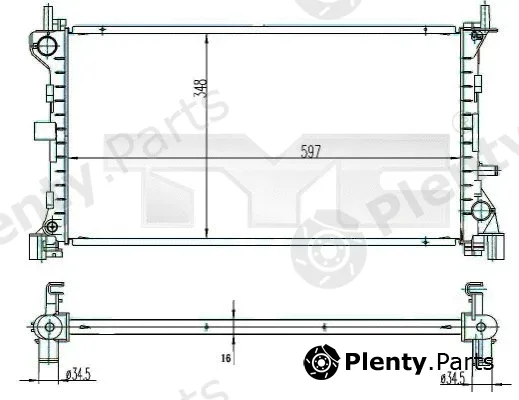 TYC 710-0039 — Radiator, engine cooling
