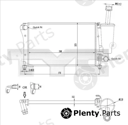 TYC 709-0019 — Radiator, engine cooling
