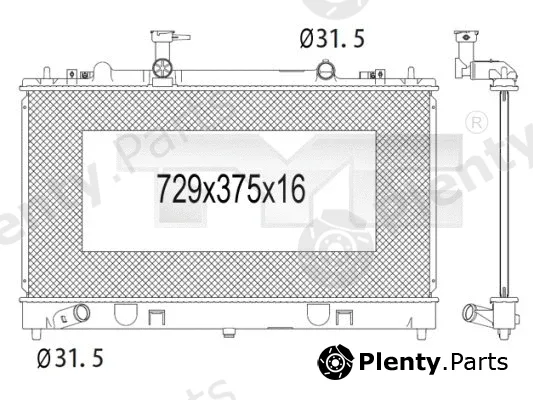 TYC 720-1006 — Radiator, engine cooling
