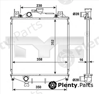 TYC 735-0032 — Radiator, engine cooling