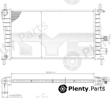 TYC 710-0026 — Radiator, engine cooling