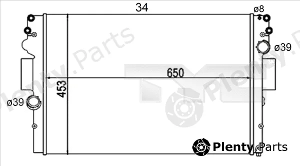 TYC 715-0004-R — Radiator, engine cooling