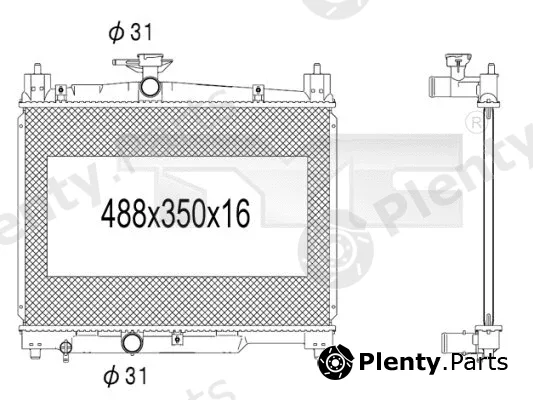 TYC 736-1009 — Radiator, engine cooling