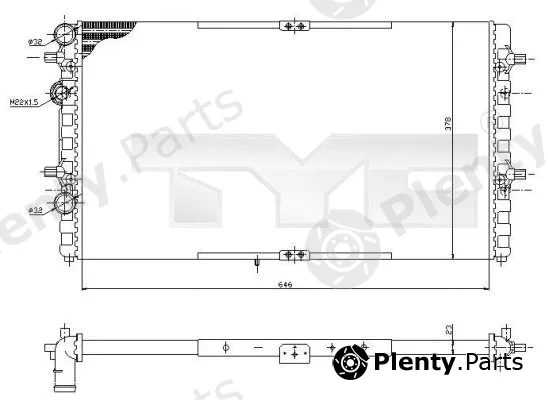TYC 731-0002 — Radiator, engine cooling