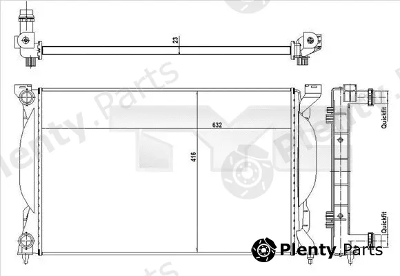TYC 702-0012-R — Radiator, engine cooling