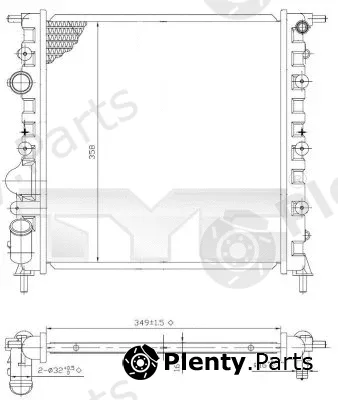 TYC 728-0013 — Radiator, engine cooling