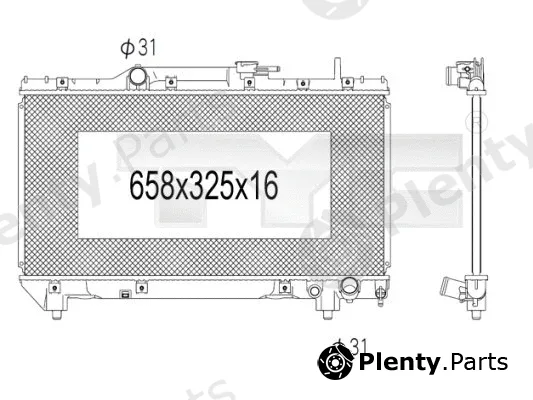 TYC 736-1001 — Radiator, engine cooling