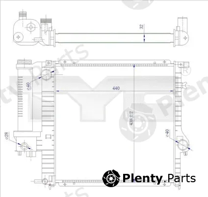 TYC 703-0009-R — Radiator, engine cooling