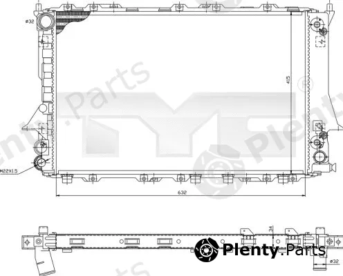 TYC 702-0029-R — Radiator, engine cooling