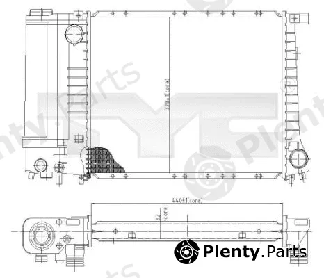 TYC 703-0003 — Radiator, engine cooling