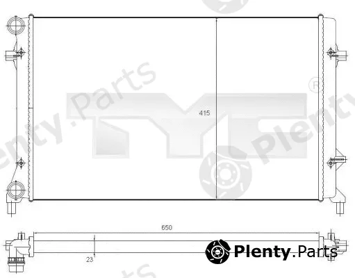 TYC 702-0025 — Radiator, engine cooling