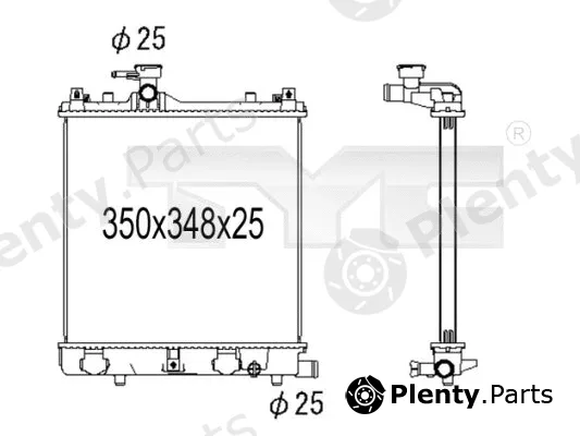 TYC 735-1002 — Radiator, engine cooling