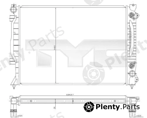 TYC 702-0018 — Radiator, engine cooling