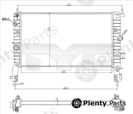 TYC 725-0048-R — Radiator, engine cooling