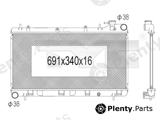 TYC 734-1009 — Radiator, engine cooling