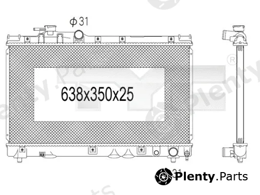 TYC 736-1023 — Radiator, engine cooling