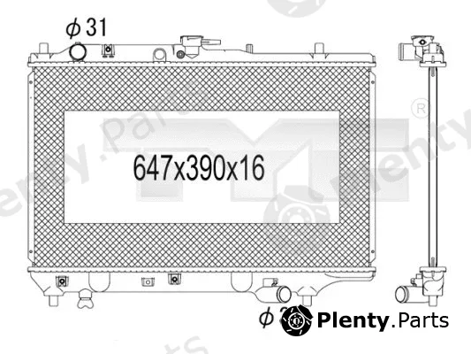 TYC 720-1009 — Radiator, engine cooling