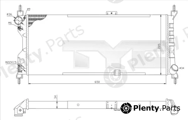TYC 725-0019-R — Radiator, engine cooling