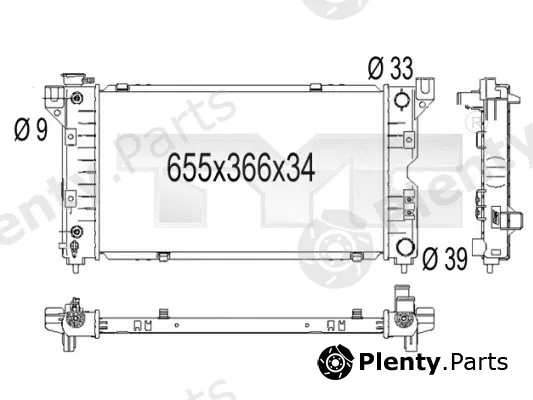 TYC 704-1001 — Radiator, engine cooling