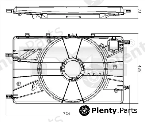 TYC 825-0017-1 — Support, radiator fan