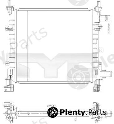 TYC 710-0042 — Radiator, engine cooling