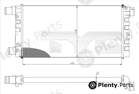 TYC 709-0008 — Radiator, engine cooling