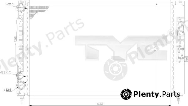 TYC 702-0011 — Radiator, engine cooling