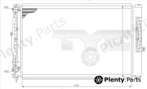 TYC 737-0007 — Radiator, engine cooling