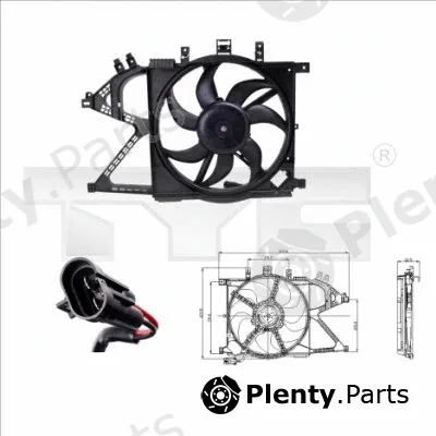 TYC 825-0008 — Fan, engine cooling