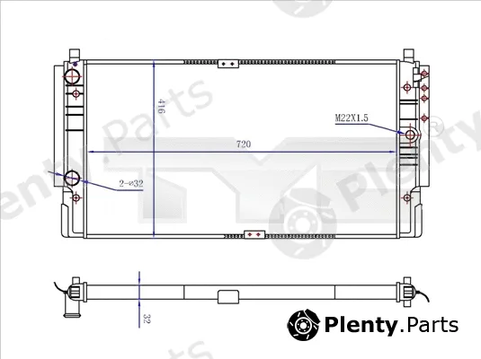TYC 737-0068-R — Radiator, engine cooling