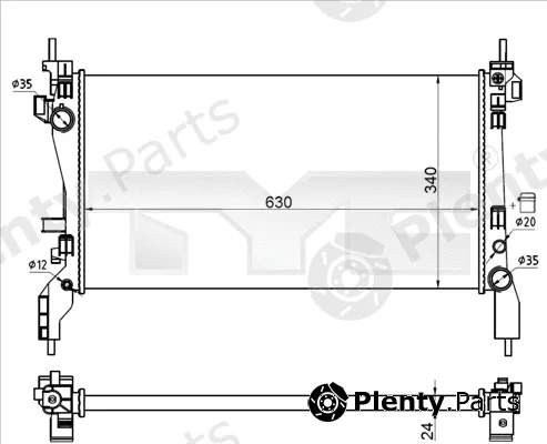 TYC 709-0021-R — Radiator, engine cooling