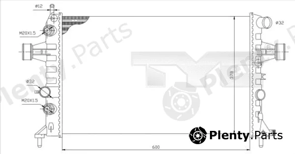 TYC 725-0006 — Radiator, engine cooling